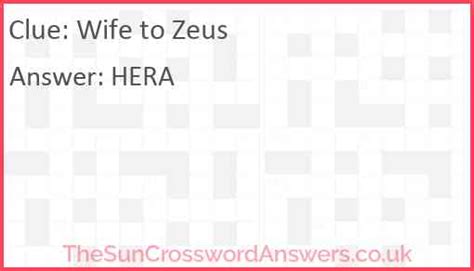 zeus wife crossword clue